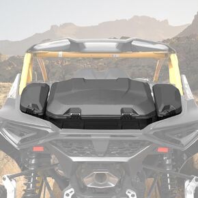 96L Rear Cargo Box & 13.5L Side Bed Storage Boxes Set for Can Am Maverick R X RS 2024+ Accessories, Waterproof Cargo Storage Boxes Tool Bin (3-Piece, Replacement for #715007182, 715007372)