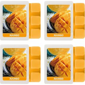 SCENTORINI Scentsy Wax Melts, Mango Scent, 4 Pack Wax Cubes, Long-Lasting, for Candle Making, Wax Warmer