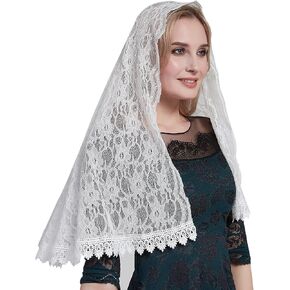 Head Covering Mantilla Veil Catholic Bilateral lace Veil Latin Mass S114 in Kuwait