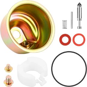 ANBUY Carburetor Float Bowl Kit, Needle Gasket Seal Pin Washers for Honda GX240 GX270 GX340 GX390, Include Carburetor Chamber, Bowl Gasket, Spring, Float, Float Pin, Needle Valve, Screws, Washers