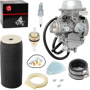 Carburetor Carb & Air Filter foam & Intake Manifold Boot Kit For Yamaha Grizzly 660 2002 2003 2004 2005 2006 2007 2008 Carb