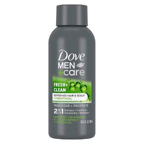 Dove Men+Care Fortifying 2-in-1 Shampoo and Conditioner Fresh and Clean with Caffeine 4 Count For Everyday Care Helps Strengthen and Nourish Hair 12 oz