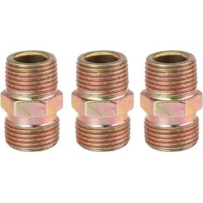 X AUTOHAUX 3pcs 3/8" NPT to M18 x 1.5mm Male Straight Air Hose Fitting Connector Adapter