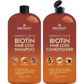 Biotin Hair Growth Shampoo Conditioner - An Anti Hair Loss Set Thickening formula, Collagen & Stem Cell For Hair Regrowth, Anti Thinning Sulfate Free For Men & Women Anti Dandruff Treatment 16 oz x2
