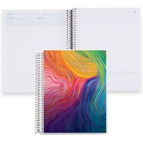 Erin Condren 7x9 Meeting Spiral Notebook, Meeting Layout with 80 Lb. Paper, Evolve Classic Cover, Meeting Notebook, Platinum Coil