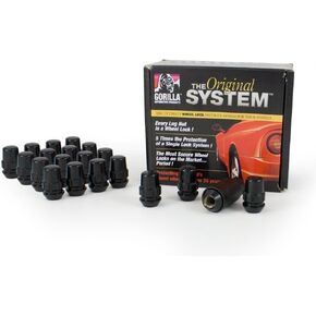Gorilla Automotive 71623NBC "The System" Acorn Black Chrome Wheel Locks (12mm x 1.25 Thread Size) - For 5 Lug Wheels