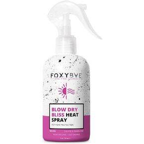 FoxyBae Cool AF Heat Protectant Hair Spray, Hair Oil Thermal Heat Protector Hair Styling Products Moisturizing Spray + Biotin for Hair Growth, Anti Frizz Hairspray for Damage, Breakage, Split Ends 8oz