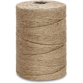 Jute Twine String 3mm Natural Thick Garden Twine String 1000 Feet Heavy Duty Hemp Brown Twine String for Crafts, Gift Wrapping, Photos String, Home Decor, Wedding, Christmas and Gardening.