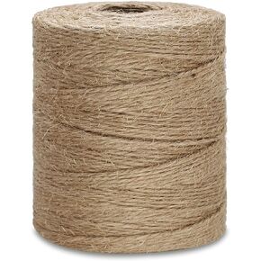 Jute Twine String 3mm Natural Thick Garden Twine String 1000 Feet Heavy Duty Hemp Brown Twine String for Crafts, Gift Wrapping, Photos String, Home Decor, Wedding, Christmas and Gardening. in Kuwait
