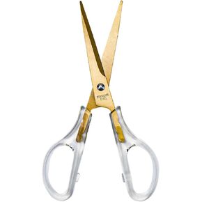 AxeWoodz Gold Scissors 6.5 Inch Office Scissors Craft Scissors Stainless Steel Blade with Clear Acrylic Handle All Purpose Shears