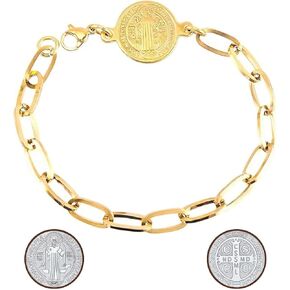 925 Sterling Silver Saint Benedict Bracelet For Men And Women - Rosario De San Benito For Men And Women, Catholic Religion St. Benedict Bracelet, Pulseras De San Benito, Gift For Women And Men