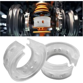 2PCS Car Suspension Shock Absorber, B Type Rubber Spring Booster Auto Buffers Power Cushion, Universal Car Spring Bumpers (B Type)
