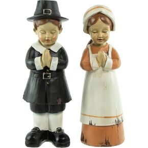 Northlight Set of 2 Pilgrim Children Praying Fall Decoration - 9.25"