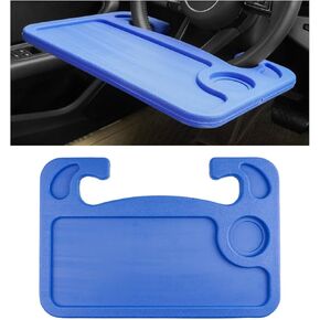 Car Steering Wheel Desk, Multifunctional Auto Seat Stand Trays for Eating and Working, Double Sided Design Steering Wheel Table Desk for Laptop, Food, Car Accessories (Black)