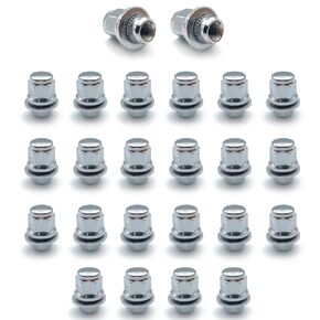 M12x1.5 Lug Nuts Set of 24pcs Hex 13/16" (21mm) Chrome OEM Factory Style Mag Seat Lug Nuts Compatible with Lexus Factory Wheels