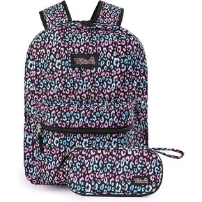 Tilami 20L Basic Backpackfor School Boys and Girls,17 inch Laptop Backpack for Travel,2 Padded Compartment,Water Resistant Bookbag,Alpaca Blue
