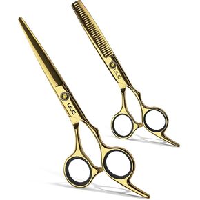 Hair Cutting Scissors Thinning Shears Kit ULG Professional Barber Hairdressing Texturizing Salon Razor Edge Scissor Japanese Stainless Steel 6.5 inch