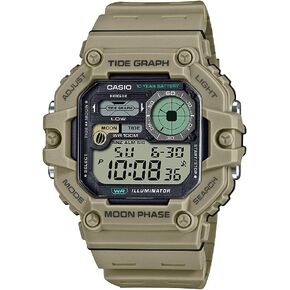 Casio Illuminator Tide Graph Moon Phase 10-Year Battery Digital Watch WS-1700H-5AV