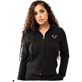 True Religion Women's TR Circular Zip Hoodie