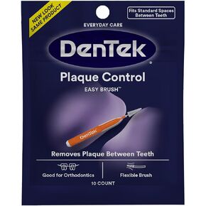 DenTek Easy Brush Advanced Clean Interdental Cleaners, Standard, 16 Count, 6 Pack