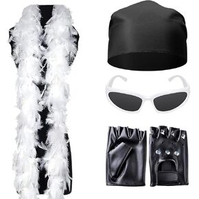 طقم زي مصارع الهالوين 4 قطع من Honic يتضمن قفازات منديل ريش بوا للرجال فستان المصارع in Kuwait