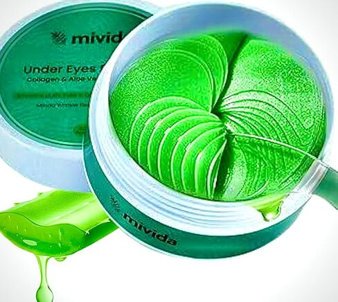 mivida Eye Wrinkle Pads & Patches with Caffeine & Hyaluronic | Under Eye Mask Patches | Face Mask Skin Care Products for Puffy Eyes | Cruelty-Free, Vegan Eye Patches | 30 Pairs in Saudi Arabia