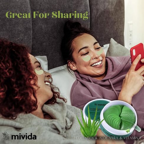 mivida Eye Wrinkle Pads & Patches with Caffeine & Hyaluronic | Under Eye Mask Patches | Face Mask Skin Care Products for Puffy Eyes | Cruelty-Free, Vegan Eye Patches | 30 Pairs in Saudi Arabia