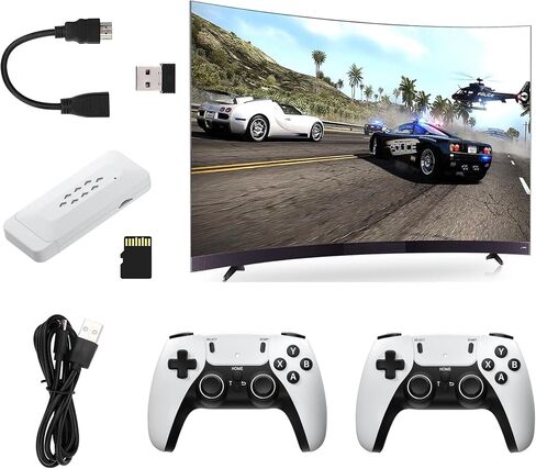Retro Game Console, Wireless Retro Game Console,20,000+/ 40,000+Games & 52Emulators Built in, 4K 1080P High Definition HDMI Output, Plug and Play Video Game Stick ,Game Emulator (M22-128G) in Saudi Arabia