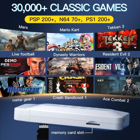Retro Game Console, Wireless Retro Game Console,20,000+/ 40,000+Games & 52Emulators Built in, 4K 1080P High Definition HDMI Output, Plug and Play Video Game Stick ,Game Emulator (M22-128G) in Saudi Arabia