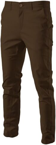 Men's Comfort Slim-fit Stretch Chino Pant Flat Front Solid Casual Pants in Saudi Arabia