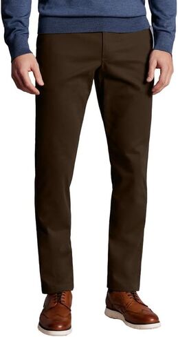 Men's Comfort Slim-fit Stretch Chino Pant Flat Front Solid Casual Pants in Saudi Arabia