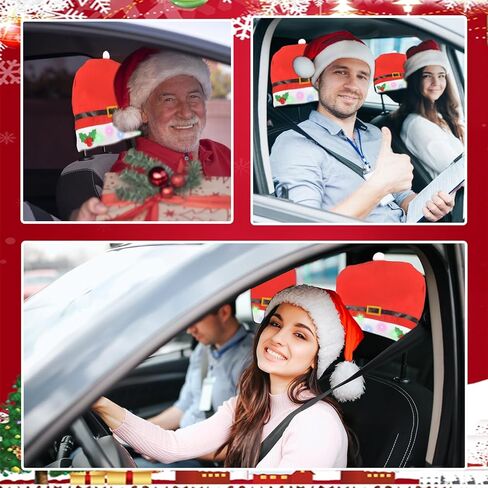 زينة عيد الميلاد LED للسيارة، زينة سيارة عيد الميلاد المضيئة، ديكور سيارة عيد الميلاد، إكليل سيارة عيد الميلاد (مجموعة أرجل قزم، كبيرة) in Kuwait