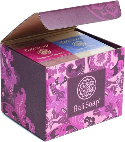 Bali Soap - Masculine Collection - Handmade, Vegan, Natural Bar Soap for Men - Cleanser for Face, Body & Hand, Father's Day Gift, Special Gifts for Men's, 6pc 3.5 Oz in Saudi Arabia