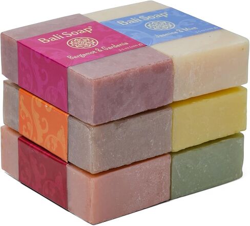 Bali Soap - Masculine Collection - Handmade, Vegan, Natural Bar Soap for Men - Cleanser for Face, Body & Hand, Father's Day Gift, Special Gifts for Men's, 6pc 3.5 Oz in Saudi Arabia