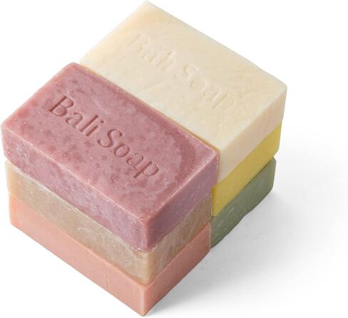 Bali Soap - Masculine Collection - Handmade, Vegan, Natural Bar Soap for Men - Cleanser for Face, Body & Hand, Father's Day Gift, Special Gifts for Men's, 6pc 3.5 Oz in Saudi Arabia