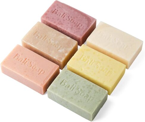 Bali Soap - Masculine Collection - Handmade, Vegan, Natural Bar Soap for Men - Cleanser for Face, Body & Hand, Father's Day Gift, Special Gifts for Men's, 6pc 3.5 Oz in Saudi Arabia