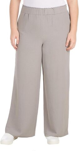 Hilary Radley Women's Wide Leg Crinkle Pants with Elasticwaistband in Saudi Arabia