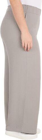 Hilary Radley Women's Wide Leg Crinkle Pants with Elasticwaistband in Saudi Arabia