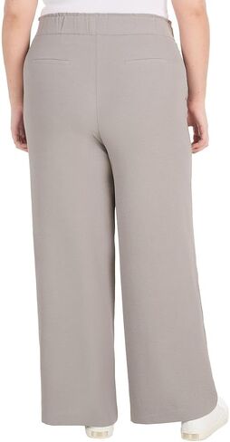 Hilary Radley Women's Wide Leg Crinkle Pants with Elasticwaistband in Saudi Arabia