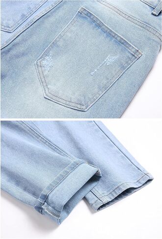 LZLER Mens Ripped Jeans,Distressed Destroyed Slim Fit Straight Leg Denim Pant with Holes in Saudi Arabia