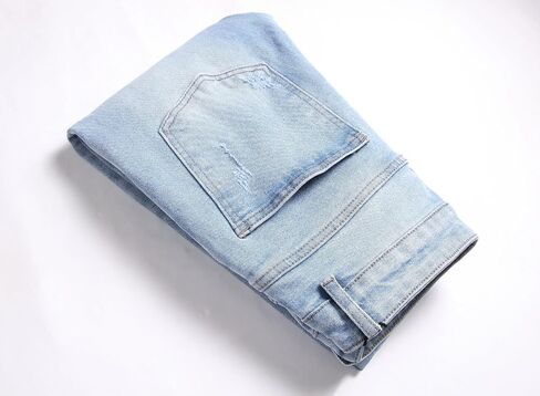 LZLER Mens Ripped Jeans,Distressed Destroyed Slim Fit Straight Leg Denim Pant with Holes in Saudi Arabia