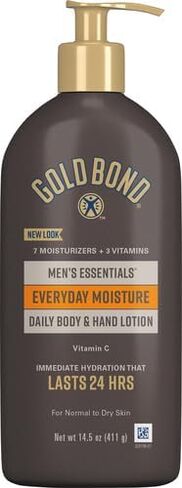 Gold Bond Men's Essentials Everyday Moisture Daily Body & Hand Lotion, 21 oz., With Vitamin C in Kuwait