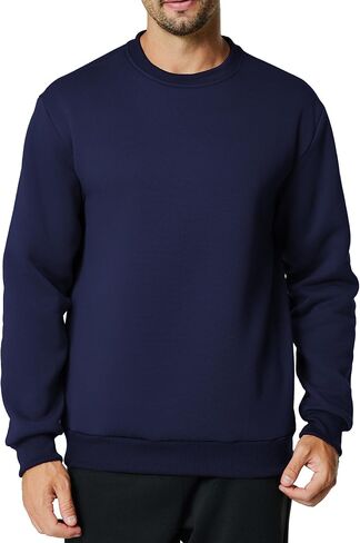 Men's Crewneck Sweatshirt Casual Long Sleeve Sweat Shirts Athletic Fleece Basic Pullover Shirts in Saudi Arabia