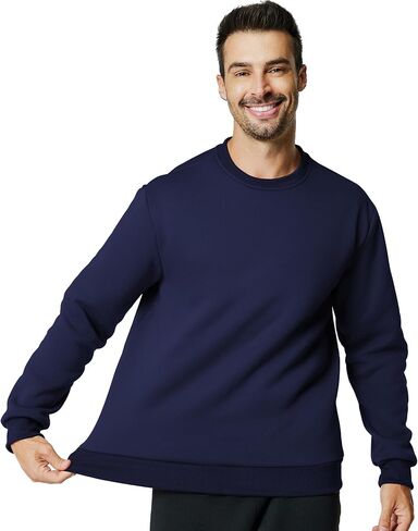 Men's Crewneck Sweatshirt Casual Long Sleeve Sweat Shirts Athletic Fleece Basic Pullover Shirts in Saudi Arabia