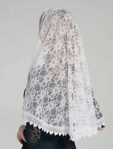 Head Covering Mantilla Veil Catholic Bilateral lace Veil Latin Mass S114 in Kuwait