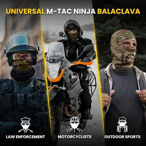 M-Tac Balaclava Face Mask for Men and Women - Motorcycle Full Face Mask - Shiesty Mask - Tactical Balaclava in Kuwait