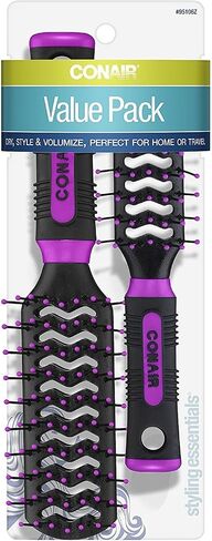 Conair Salon Results Hairbrush for Men and Women, Hairbrush for Everyday Brushing with Nylon Bristles, Color May Vary, 1 Pack in Saudi Arabia