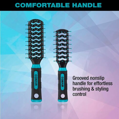 Conair Salon Results Hairbrush for Men and Women, Hairbrush for Everyday Brushing with Nylon Bristles, Color May Vary, 1 Pack in Saudi Arabia