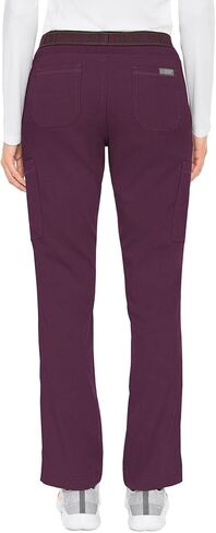 Med Couture Scrub Set for Women, 11 Pockets with V-Neck Scrub Top MC7459 and Comfortable Scrub Pants, MC7739, Wine - L Top/L Pant in Saudi Arabia