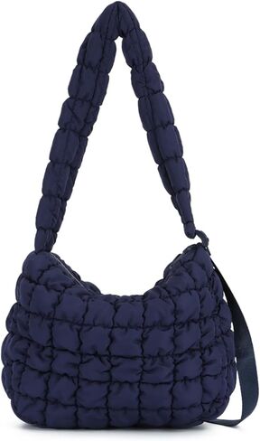 Oweisong Women Puffer Tote Bag Puffy Quilted Handbag Tote Lightweight Carryall Bag Large Hobo Crossbody Bag in Saudi Arabia